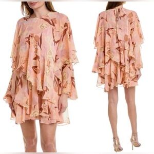 Ted Baker ~ Size 1 ~ Pegaia Sleeve Detail Mini Dress Coral ~See Size Chart